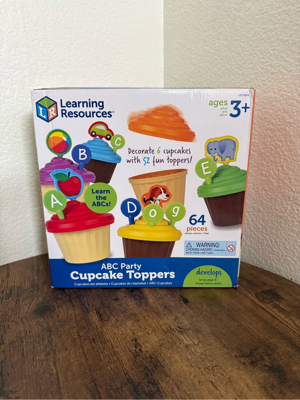 Learning Resources - ABC Party Cupcake Toppers - Ages 3+ Learn the ABCs